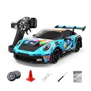 Mini RC Car 143 RC Drift Car, 2.4GHz Proportional Remote Control Racing Car with Lights, Rechargeable Hobby Grade RC Drift Car for Adults