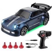 Mini RC Car 164 Scale, Remote Control Car with LED Lights & 2-Speed Modes, 2.4GHz RC Drift Car Toys with 4 Obstacles, Hobby Gift for AdultsRL