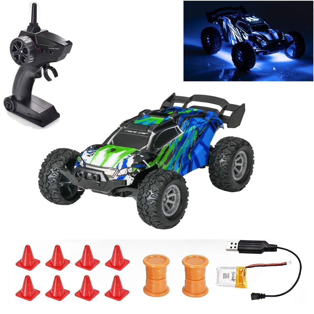 Mini RC Car, Off Road Monster Truck, 1:32 Scale Toy Car, Rechargeable  Remote Control Car, High Speed 2WD Electric Vehicle with 2.4 GHz Radio  Controller, Translucent Body Lighting, Gift Toy for Kids 