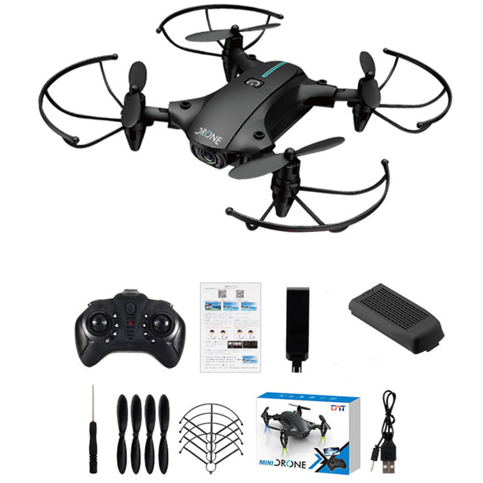 S17 Drone with 4K HD Camera, Foldable Mini Drone for Adults Kids, RC  Quadcopter with 2 Batteries，Altitude Hold, 3D Flips