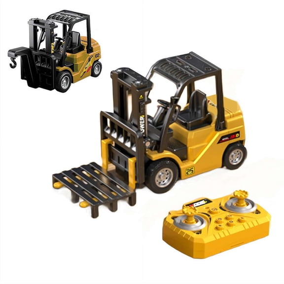 Mini RC Forklift- 1:64 Alloy Remote Control Cranet(mini Forklift)