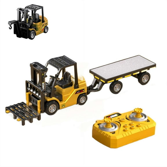 Mini RC Forklift- 1:64 Alloy Remote Control Cranet(mini Forklift)