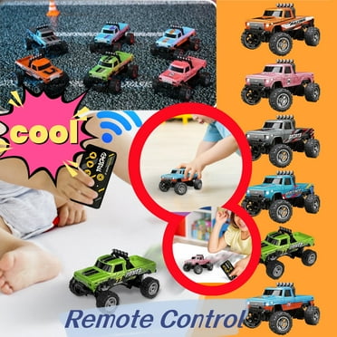 Mini RC Monster Truck, Mini RC Monster Truck USBC Rechargeable Underflow , 1:64 Scale Monster Truck Remote Control Car with Lights