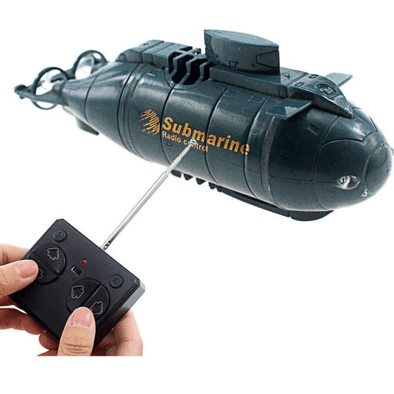 Mini RC Nuclear Submarine Boat 6CH Remote Control, Mini RC Submarine, Waterproof Race Style Vessel, Fine Simulation Model for Water Tank and Outdoor Water Activity A-Blue