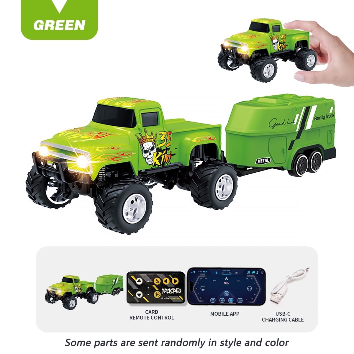 Mini RC Off - Road Truck 2.4G Proportional Control, 3 - Speed Adjustment & Dual Control Modes Alloy Remote Control Car Toy