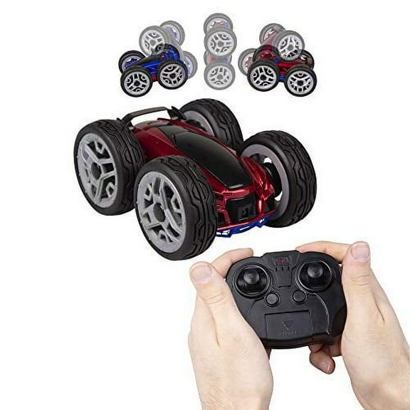 California Creations Dyno RC Insane Stunt Car - Lunatic - Remote Control Toy Car Spins and Flips - Red/Blue - Ages 6+