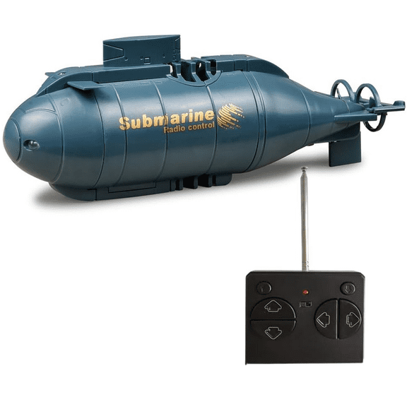 Mini RC Submarine, Mini RC Submarine, 6 Channel Waterproof Electric Diving Vessel with USB Charging, Detailed Simulation Model for Indoor and Outdoor Water Use A-Blue