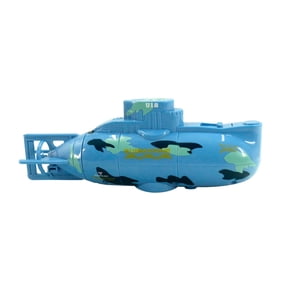 Mini RC Submarine Remote Control Boat 6 Channel Electric Underwater Watercraft Hobby Boat With USB Charging Waterproof Design For Pool Pond for Adults Enthusiasts- Blue