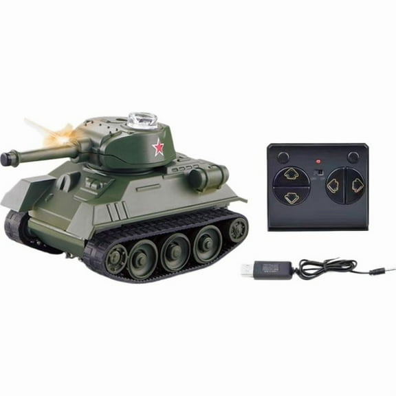 Mini RC Tank Toy, 1:64 Scale Remote Control Military Vehicle with 360 Rotation, Realistic Lights & Sounds, All-Terrain Tracks for & Collectors