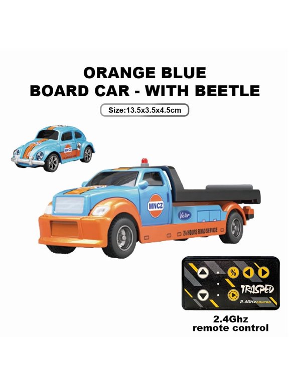 Mini RC Truck,1:64 Scale Car,Remote Control Car with Lights, 2.4Ghz Rc Truck with Trailer,Speed/Steering Adjustable