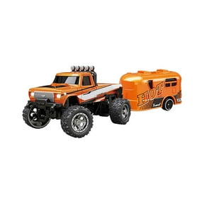 Mini RC Truck, 1:64 Scale Truck Remote Control Car with Lights, Speed/Steering Adjustable