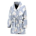 thumbnail image 1 of Mini Rabbit Pattern Women Bathrobe One Size Univeral Fits, Rabbit Fashion Lightweight Plush Fleece Long Robe For Women, 1 of 3