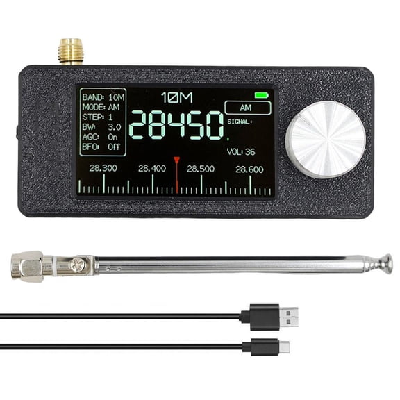 Mini Radio,Pocket Shortwave Radio,0.5-108mhz Portable Radio,1.9 IPS (MW SW) Portable Mini Rad Screen AM Radio and