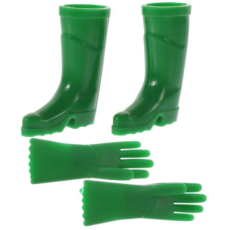 Mini Rain Boots Gloves Decorate Miniature Doll House Layout Prop 