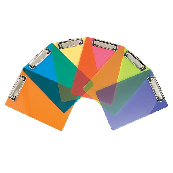 Mini Rainbow Clipboards - Stationery - 6 Pieces