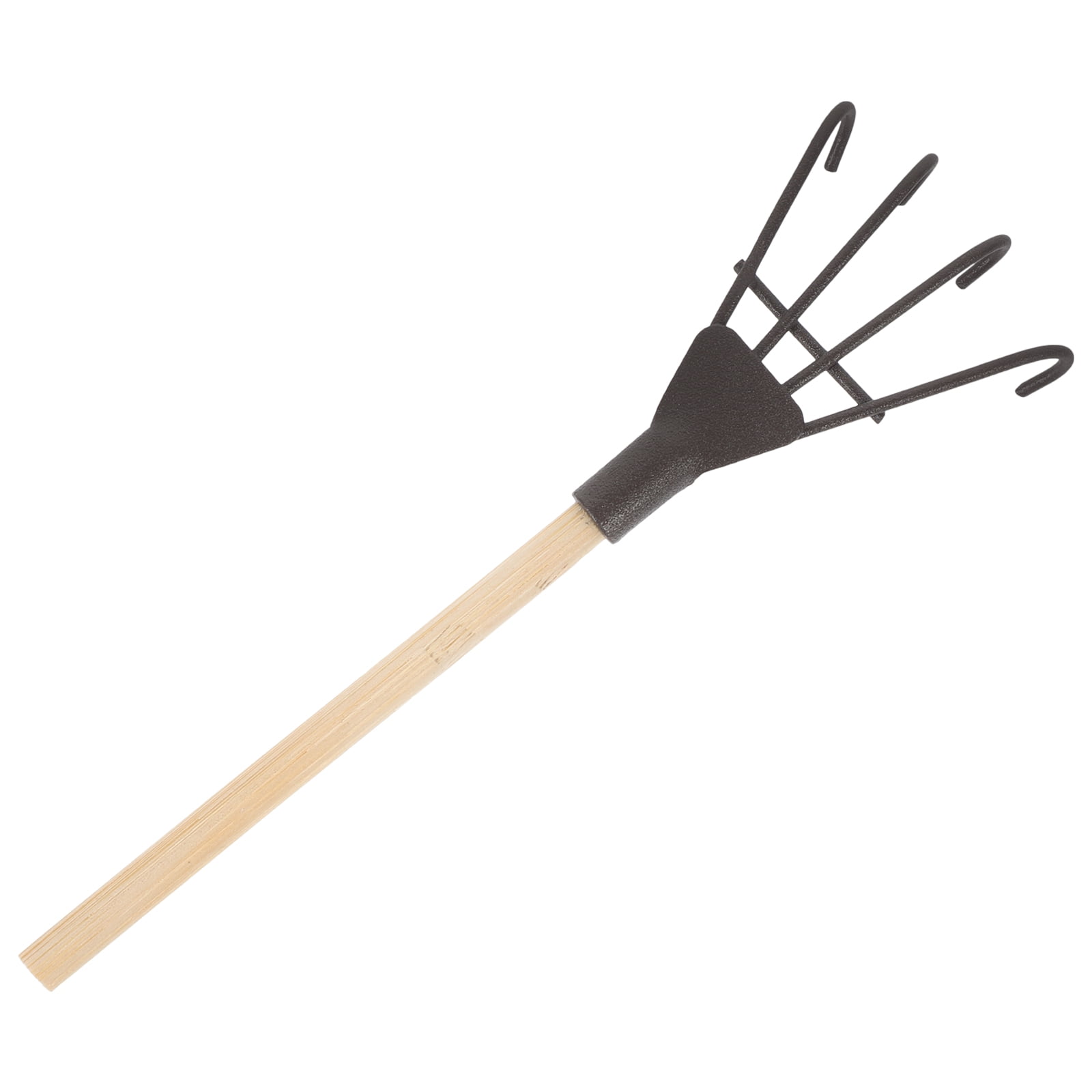 SHANNOY Toy Garden Tools Micro Landscape Small Rake Black 1Set 5.7X1 ...