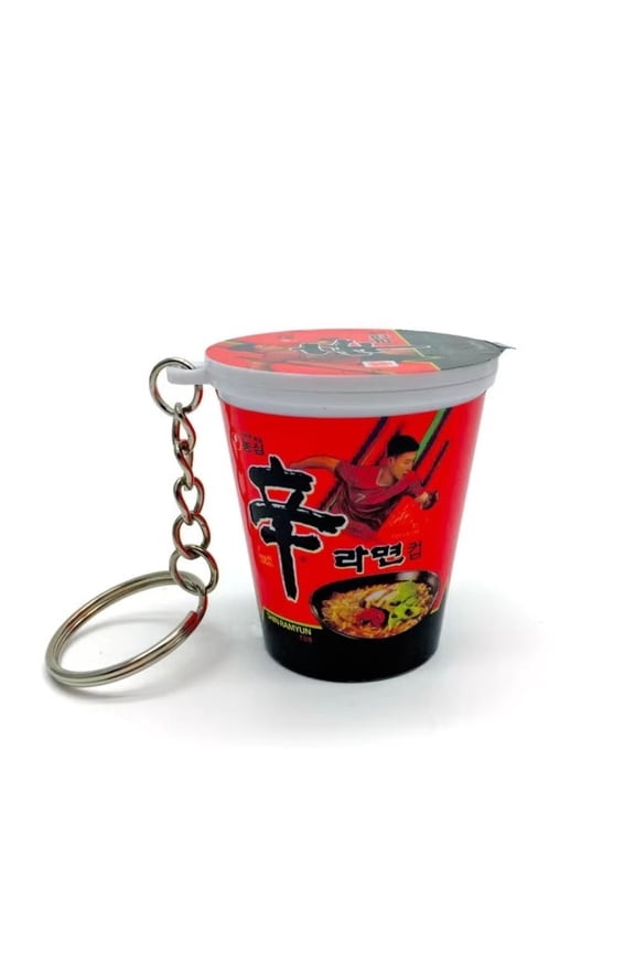 Mini Ramen Cup Keychain – Instant Noodle Cup Accessory with Chain