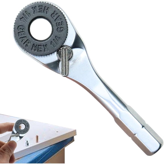 Mini Ratchet Wrench Set, Portable Ratcheting Wrench with Compact Design, Small Bit Driver for Furniture Assembly Bicycle Car Repair RV
