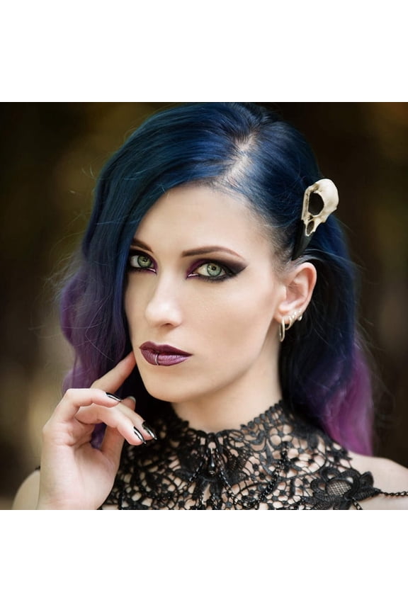 Mini Raven Skull Hair Clip Barrette
