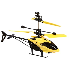 Mini Rc Helicopter Remote Control Electric Micro Infrared Sensor Aircraft Rc Drone (Yellow)