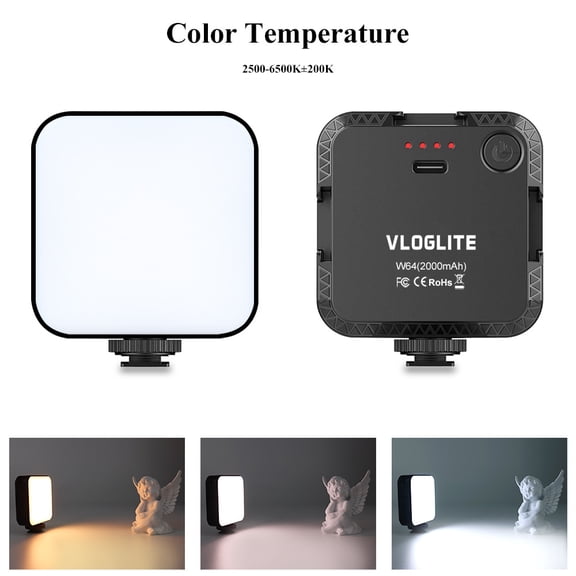 Mini Rechargeable 2-Color Temperature LED Fill Light - Dimmable Portable Light for Video Calls, Live Streaming & Phone Photography