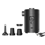 Portable Rechargeable Electric Air Pumps LCD Display for Camping Hiking Outdoor Gear Fast Inflation with Multiple Nozzle