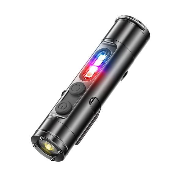 Mini Rechargeable EDC Flashlight Keychain Light With Hat Clip For Outdoor Camping Emergency And Everyday Carry