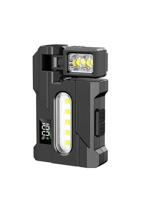 Super Bright 400 Lumens LED Flashlight, Rechargeable Magnetic Pocket Torch, IP68 Waterproof for Camping Emergency