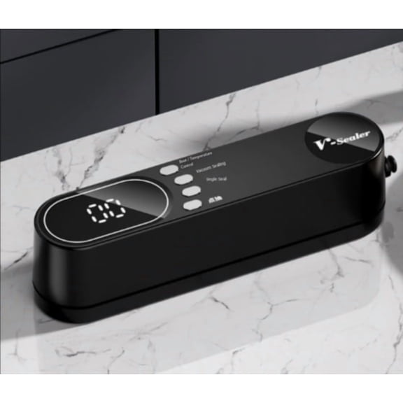 Mini Rechargeable Vacuum Sealer Machine for Food Preservation Fully Automatic Compact Wet & Dry Sealer with Digital Display for Kitchen, Camping, and Travel