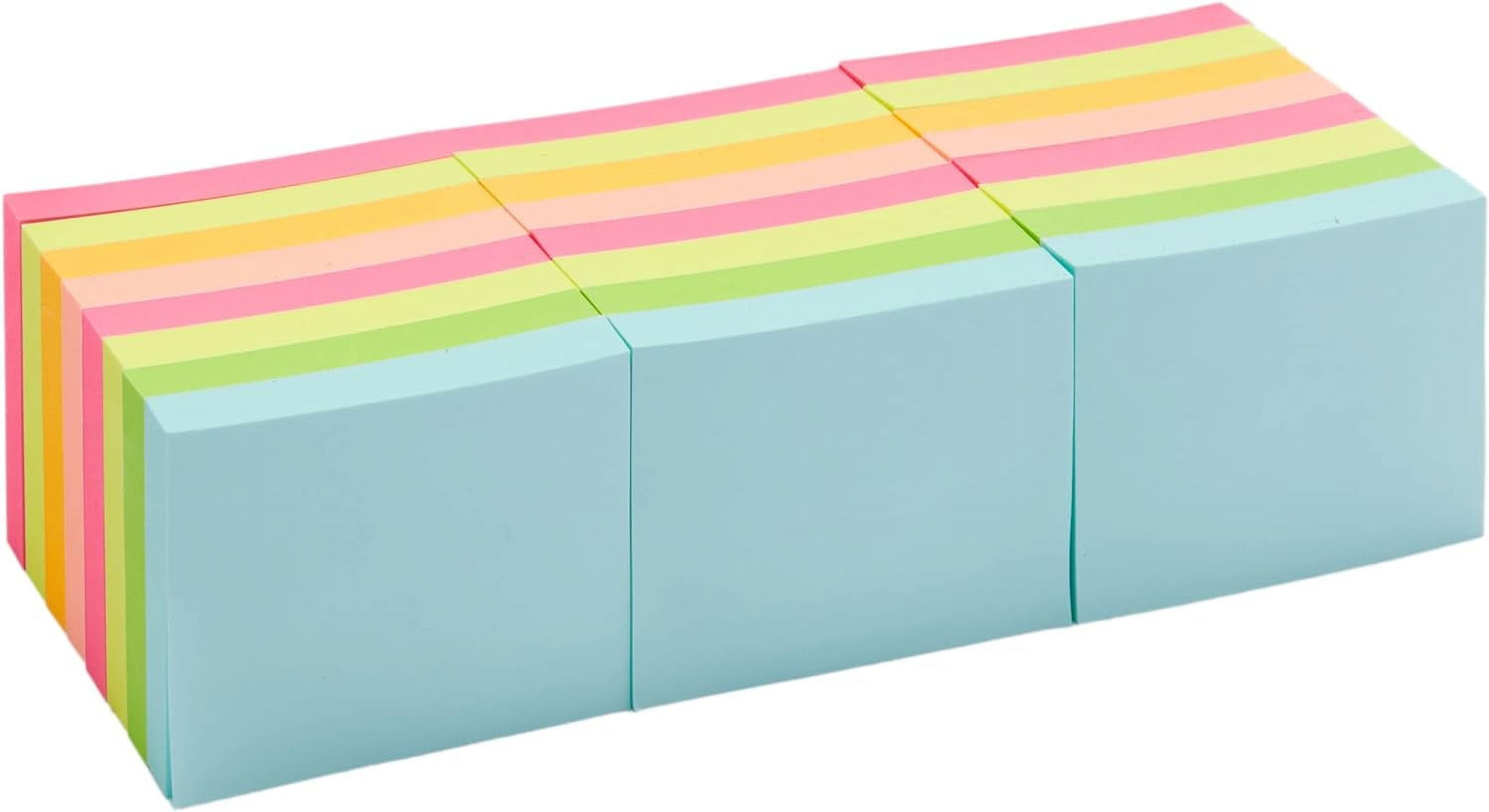 Mini Rectangular Sticky Notes, 1.5 x 2 in, Assorted Colors, 24-Pack ...