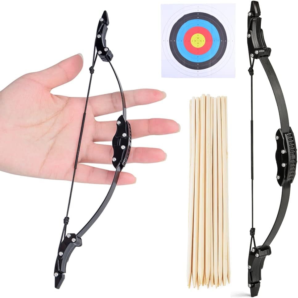 Mini Recurve Bow Set Mini Hunting Metal Material Bow for Right Hand ...