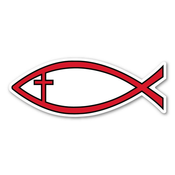 Mini Red Cross Fish