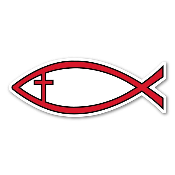 Mini Red Cross Fish