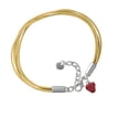 thumbnail image 1 of Mini Red Enamel Strawberry Golden Shimmer Leather Aruba Bracelet, 1 of 1