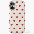 thumbnail image 1 of Mini Red Hearts Romantic Pattern Art Design Case for iPhone 17 to 11 Pro Max, 1 of 2