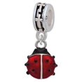 thumbnail image 1 of Mini Red Translucent Ladybug - Cross Charm Bead, 1 of 1