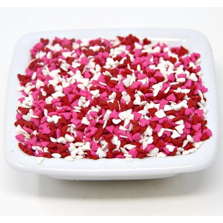 Mini Red, White, & Pink Heart Shapes Sprinkles - 8oz