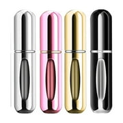 Mini Refillable Perfume Portable Atomizer Bottle Refillable Perfume Spray, Refill Pump Case for Traveling and Outgoing 5ml, 4 Pack