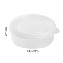 Mini Refrigerator To Go Boxes, Microwavable Take Out Food Containers, Clear Plastic Lids Included, White Plastic Catering Food Containers, Portable Sealed Small Item Storage Box