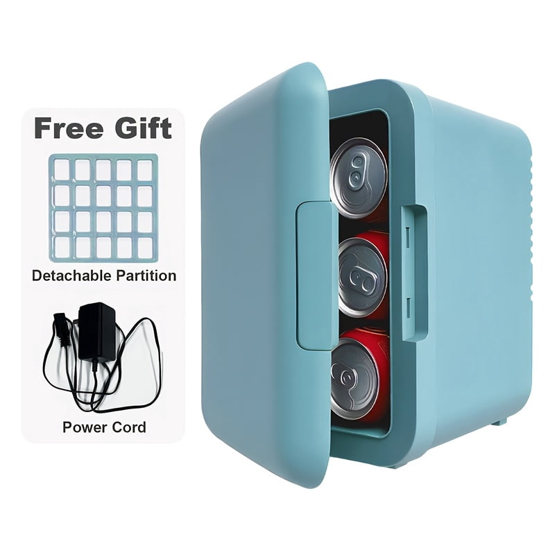 Mini Refrigerator Portable Thermoelectric 4-liter Cooler and Heater, Suitable for Skin Care and Beauty. Refrigerator for Home/personal, Room/office/car, Christmas Gift, Gift
