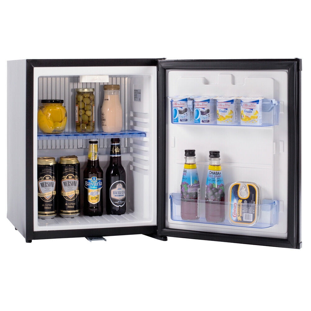 Buy Klarstein safe M Refrigerator with Glass Door - Mini Fridge, Mini bar,  35 liters, LED Interior Lighting, 5 Levels, 0 to 10 ° C, only 42 dB,  Stainless Steel, incl. 2 x Metal Grid, Black Online at desertcartEcuador