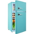 thumbnail image 1 of Mini Refrigerator with Double Door/3.5Cu.ft/Freezer,for Gameroom/Bedroom/Apartment/Dorm,Blue, 1 of 9