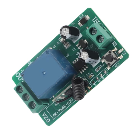 Mini Relay Wireless Switch DC 24V 1CH 10A Receiver, Universal RF Remote Control Switch for Lights & Appliances (10 x 8 x 5 inches / 25.4 x 20.3 x 12.7 cm)