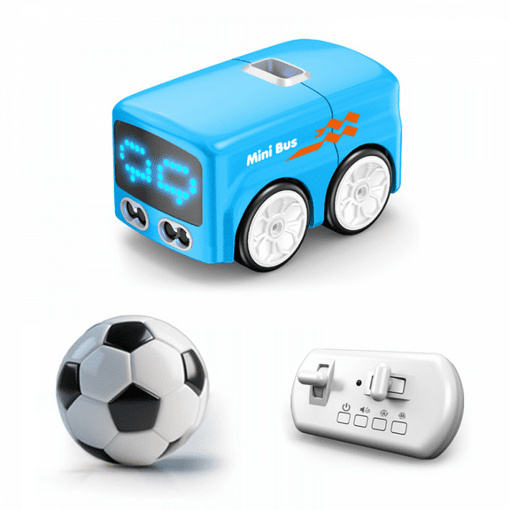 Mini Remote Control Car 6 Modes RC Car w/ Follow/Avoid/Escape/Music 60 Min Playtime, Charger & Soccer Ball for Kids Boys Girls Age 3 4 5+ - Blue
