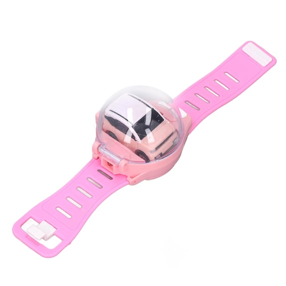 Mini Remote Control Car Watch Toy Detachable USB Charging Wrist Racing Car Toy Pink (10 inches / 25.4 cm)