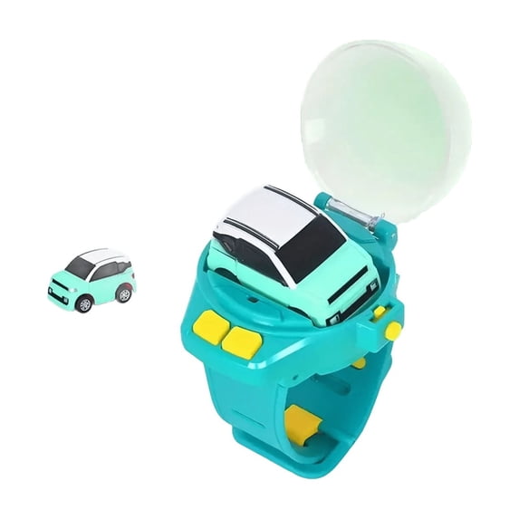Mini Remote Control Car Watch Toy with Watch Controller, USB Rechargeable RC Car with Colorful Lights, Portable Wrist Watch RC Car Gift