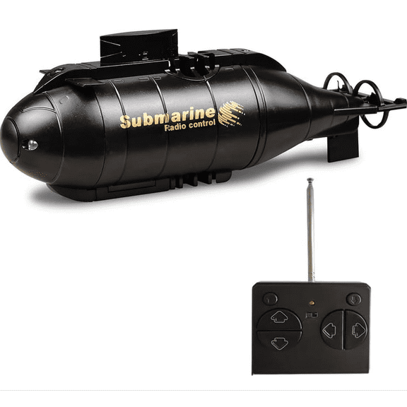 Mini Remote Control Nuclear Submarine, Mini RC Submarine, High Mobility Submersible Vessel, Reliable Simulation Model for Lakes and Backyard Ponds A-Black