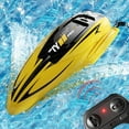 thumbnail image 1 of Mini Remote Control Stunt Boat 2.4G | Dual Motor High Speed Racing | 360° Spins | Rechargeable Battery | Compact Durable Watercraft | 15 Min Runtime | 20m Range | Gift for Outdoor Fun, 1 of 9