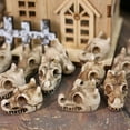 thumbnail image 1 of Mini Resin Animal Skull Heads Miniature Animal Skull Figurines Mini Halloween Skulls Figurine Miniature Skulls for Crafts Halloween Christmas Micro Landscape Decor, 1 of 7