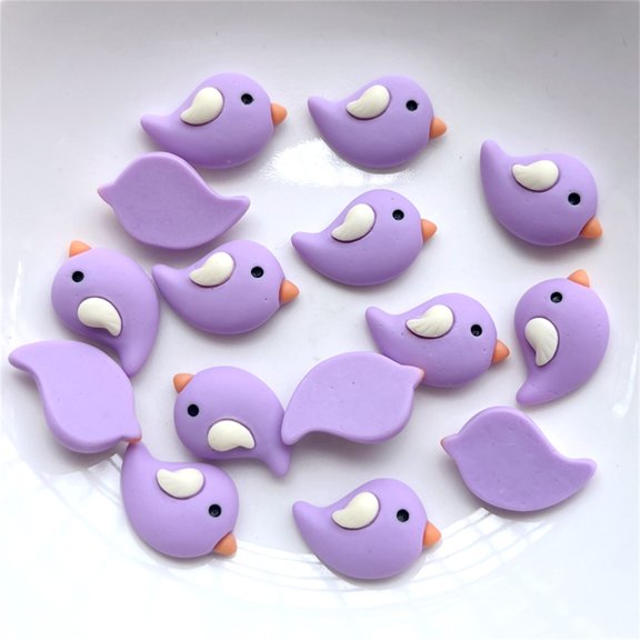 Mini Resin Animals Figurines 20 Pack, Cute Tiny Mushrooms, Birds, Snails, Rabbits Phone Decor Components Hair Hoop Accessories